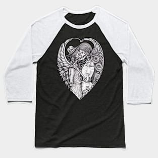 Skeleton lovers couple angel. Baseball T-Shirt
